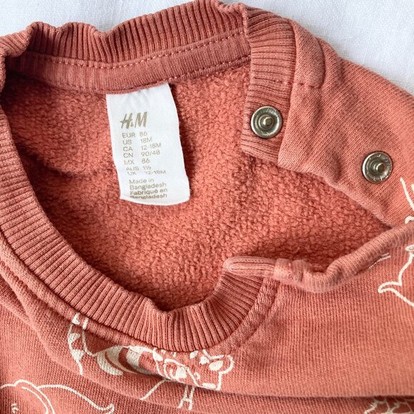 (🎨$3 PLAY) H&M 12-18 Months Baby Toddler Animals Crewneck Sweatshirt Sweater - Picture 3 of 3